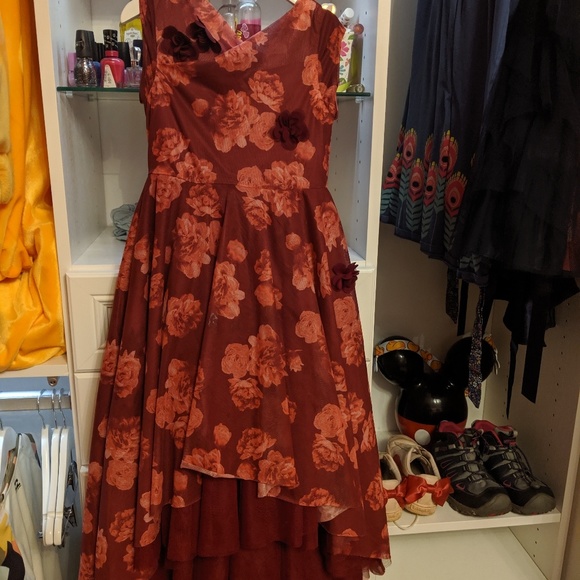 Joyfolie cranberry dress - Picture 1 of 2